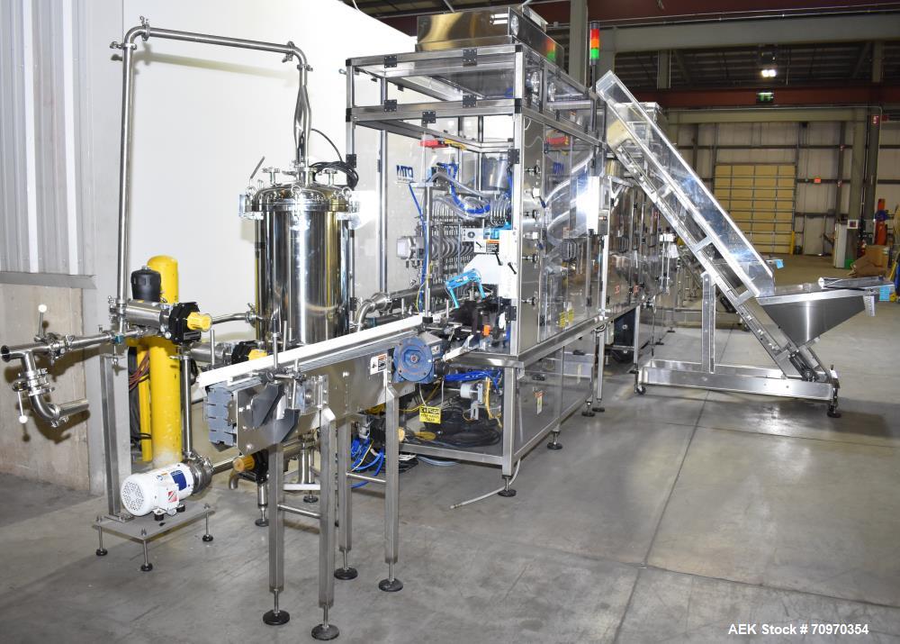 DTM Purefill 2000 Liquid Filling Line w/Pneumatic Scale Plugger and Capper